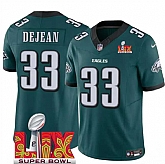 Men & Women & Youth Philadelphia Eagles #33 Cooper DeJean Green 2025 Super Bowl LIX Patch New F.U.S.E. Vapor Untouchable Limited Stitched Jersey,baseball caps,new era cap wholesale,wholesale hats